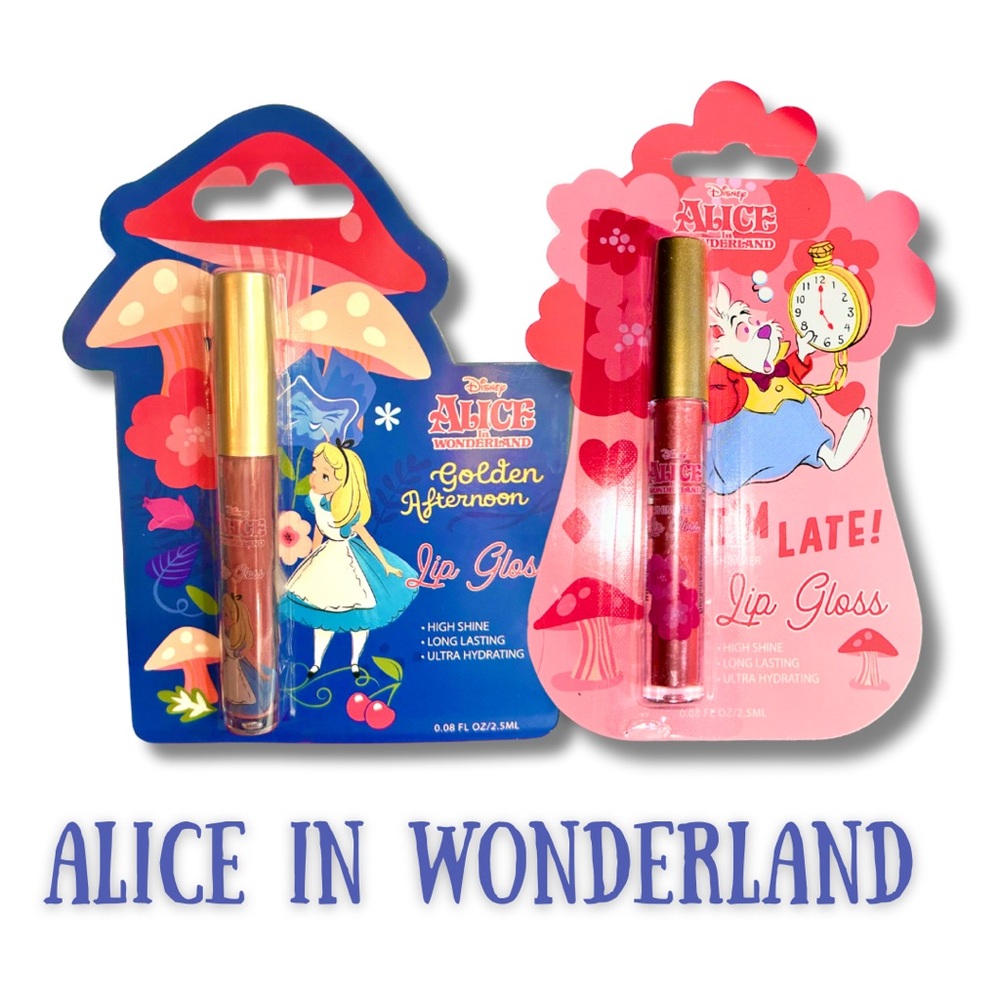 💙🐰Disney Alice in Wonderland Lip Gloss Lot